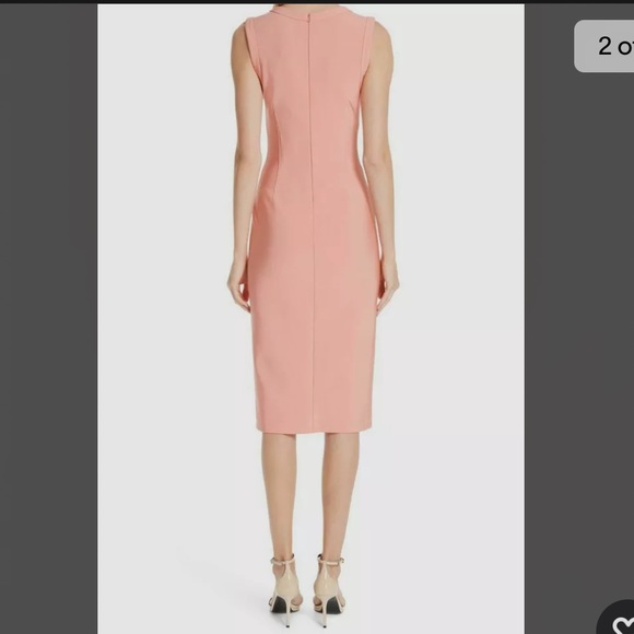 Yigal Azrouël | Mechanical Stretch Sleeveless Bodycon Lace Up Dress - Picture 5 of 14